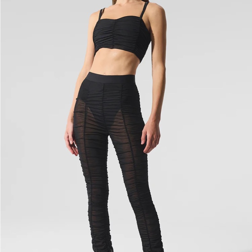 ALO Yoga Black Ruched Leggings